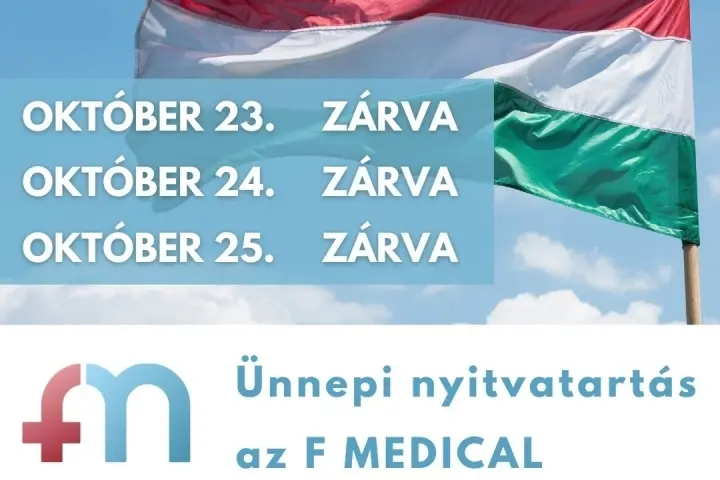 Ünnepi nyitvatartás az F MEDICAL Magánklinikán - 2026. október